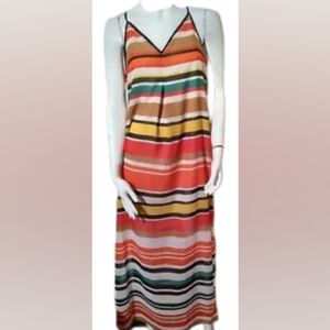 ECI Multi color Lined Maxi Dress size 14